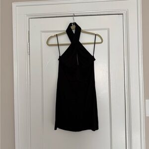 Amanda Uprichard Black Halter Dress